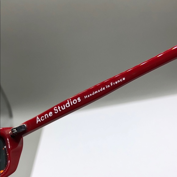 Acne Studios Agar Sunglasses c30012 Skinny Elongated Cat Eye Red Orange UNISEX main image 2